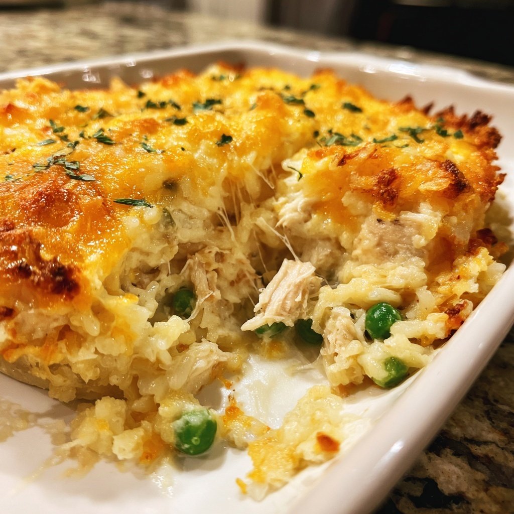 Abendessen mit Reisauflauf