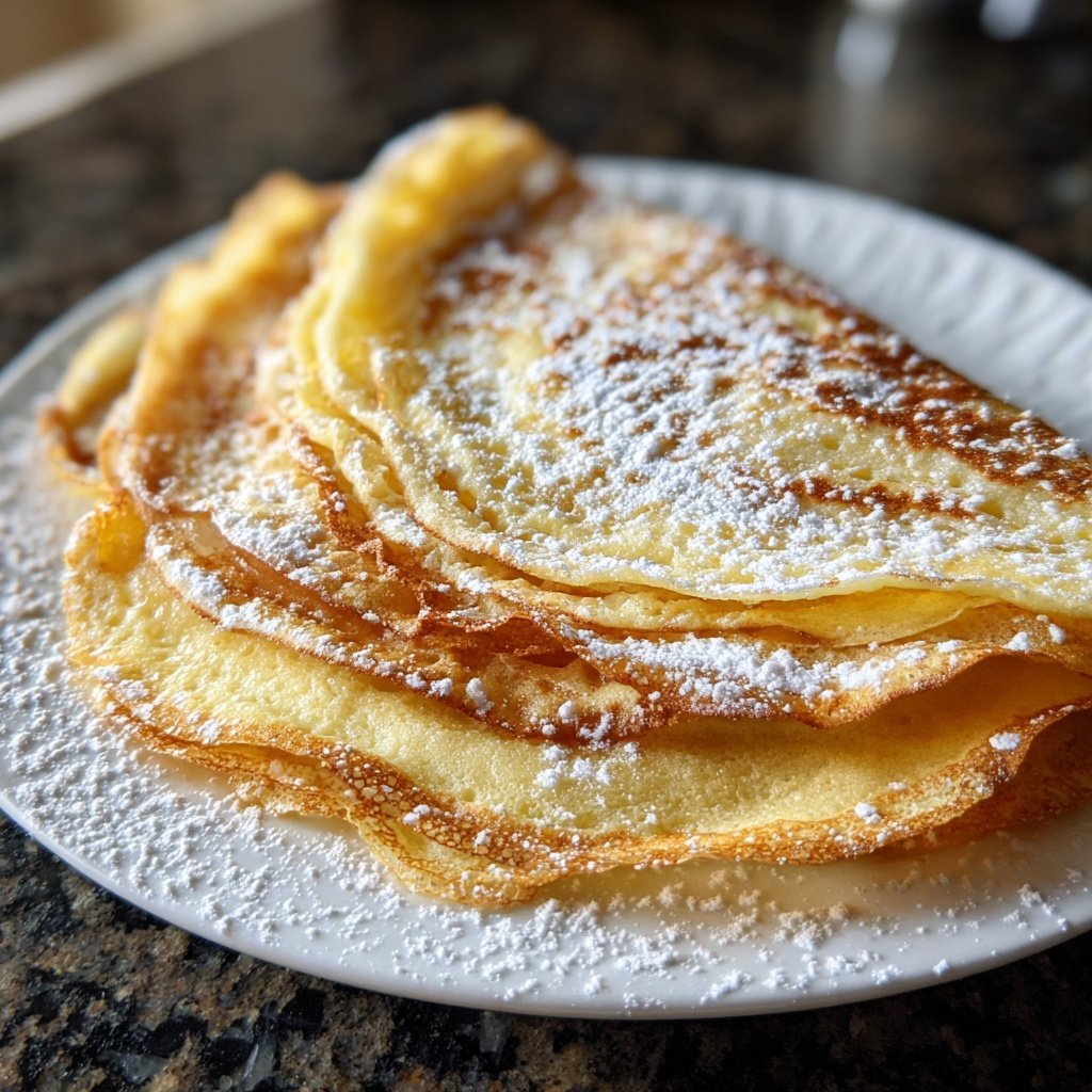 Pfannkuchen dünn ausgebacken