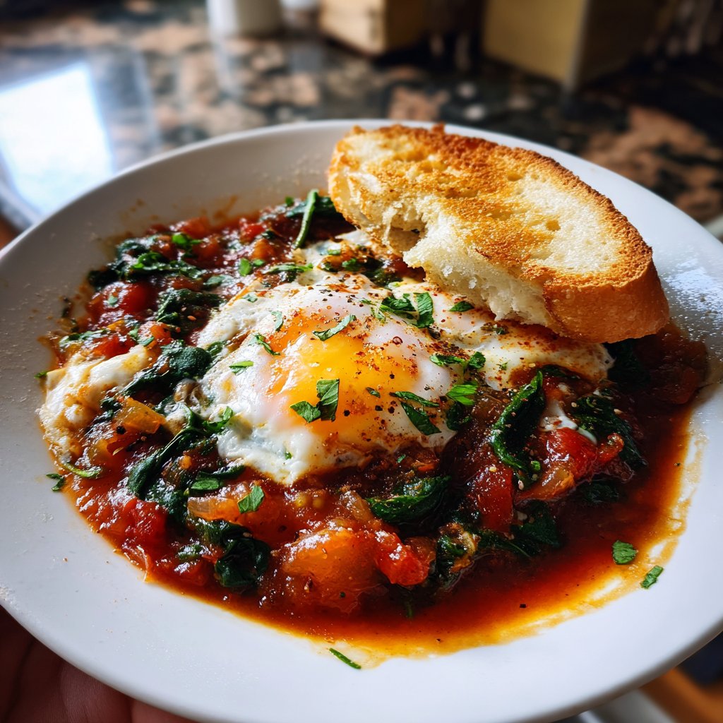 Shakshuka mit Spinat