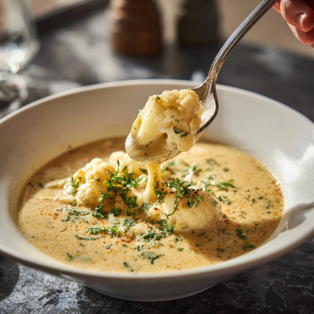 Blumenkohlsuppe mit Petersilie