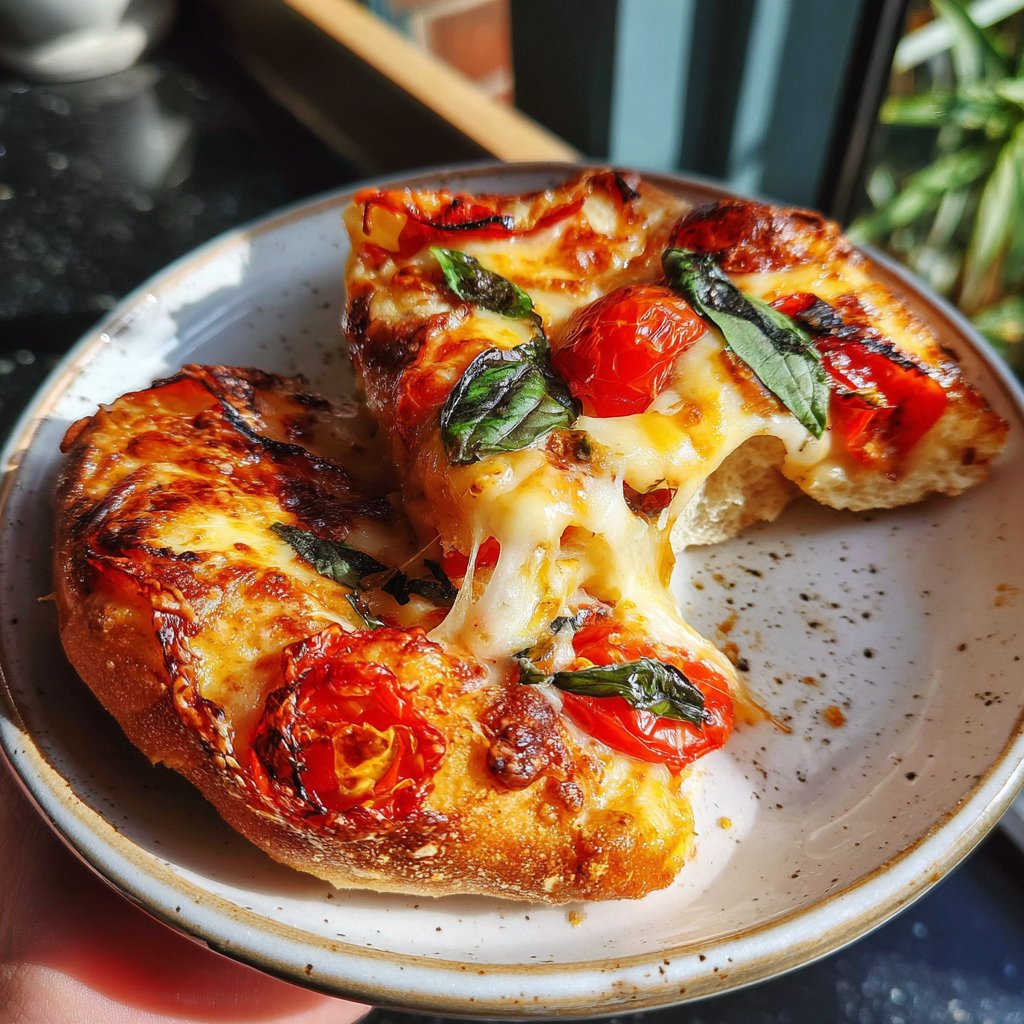 Hausgemachte Pizza mit Herzform