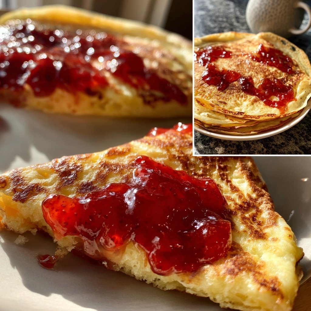Pfannkuchen mit Marmelade