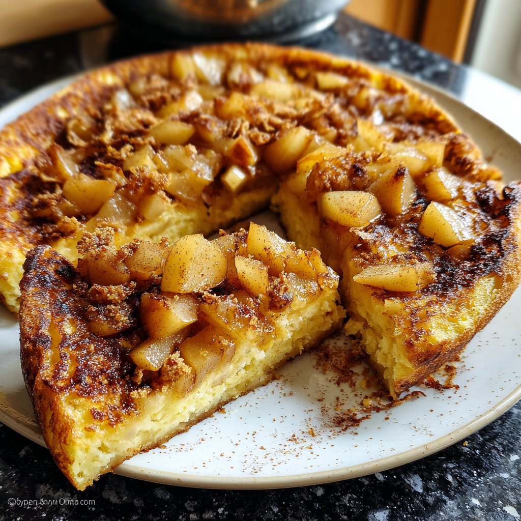 Pfannkuchen mit Birnen und Zimt